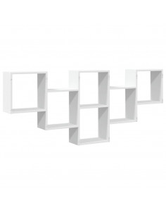 Scaffale a Parete Bianco 159x18x66 cm in Truciolato 2