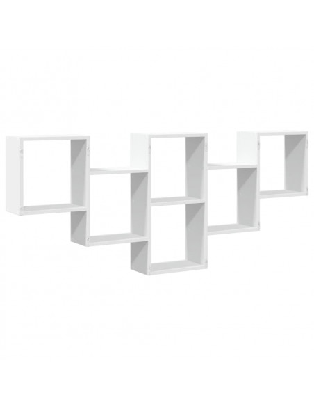 Scaffale a Parete Bianco 159x18x66 cm in Truciolato