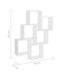 Scaffale a Parete Bianco 90x16x78 cm in Multistrato