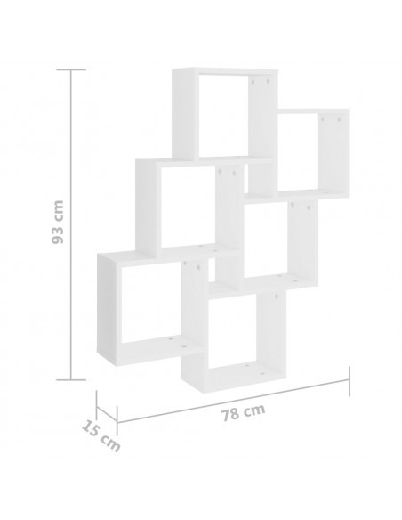 Scaffale a Parete Bianco 90x16x78 cm in Multistrato
