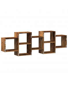 Scaffale a Parete Legno Vecchio 129x18x42 cm in Truciolato