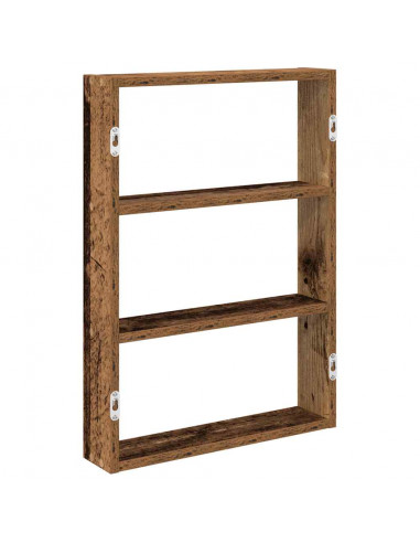Scaffale a Parete Legno Vecchio 43x9x60 cm in Truciolato