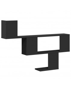 Scaffale a Parete Nero 100x15x70 cm in Truciolato