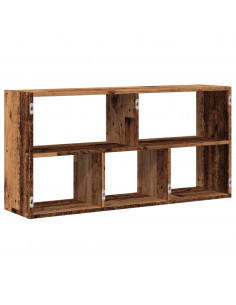 Scaffale a Parete Nero 100x25x50 cm in Truciolato