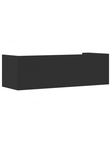 Scaffale a Parete Nero 100x35x30,5 cm in Legno Multistrato