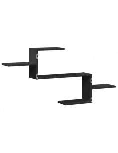 Scaffale a Parete Nero 104x15x49 cm in Truciolato