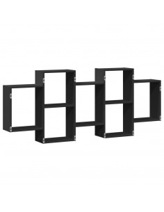 Scaffale a Parete Nero 159x18x65 cm in Truciolato 2