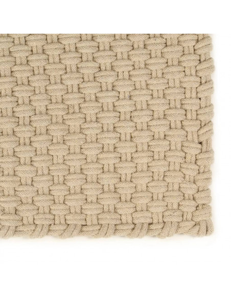 Tappeto Rettangolare Naturale 120x180 cm in Cotone