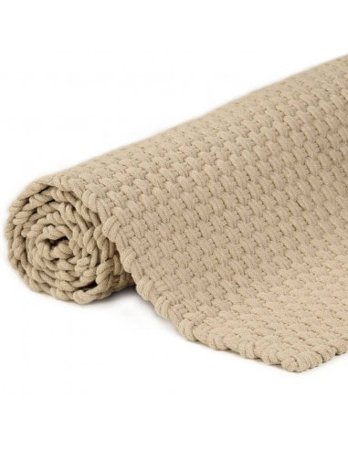 Tappeto Rettangolare Naturale 120x180 cm in Cotone