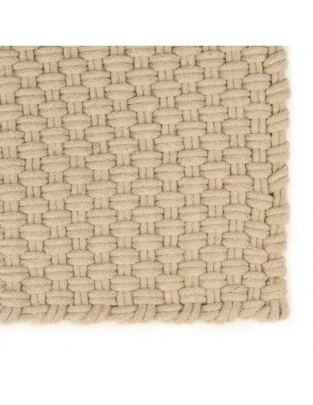 Tappeto Rettangolare Naturale 160x230 cm in Cotone
