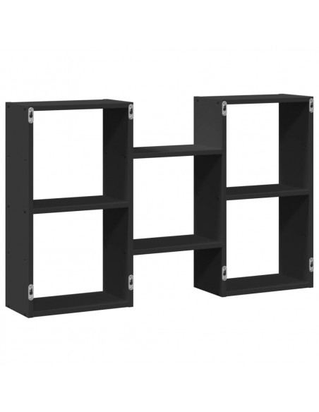 Scaffale a Parete Nero 96x18x60 cm in Truciolato