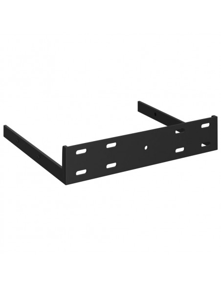 Scaffale a Parete Nero Lucido 23x23,5x3,8 cm in MDF