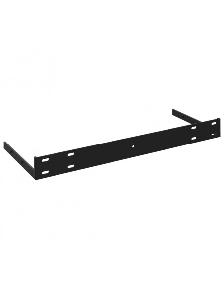 Scaffale a Parete Nero Lucido 80x23,5x3,8 cm in MDF