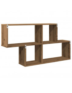 Scaffale a Parete Rovere Artigianale 100x18x53 cm Truciolato