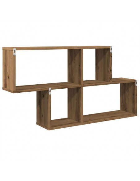 Scaffale a Parete Rovere Artigianale 100x18x53 cm Truciolato