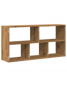 Scaffale a Parete Rovere Artigianale 100x25x50 cm in Truciolato