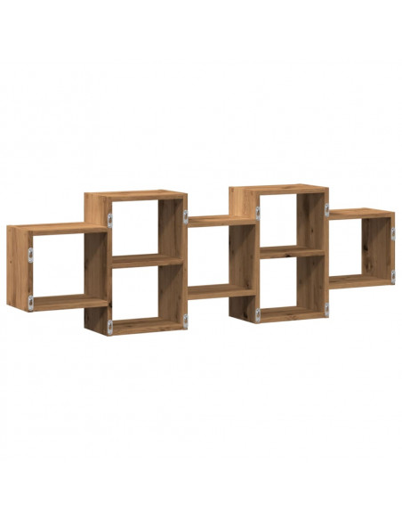 Scaffale a Parete Rovere Artigianale 129x18x42 cm in Truciolato