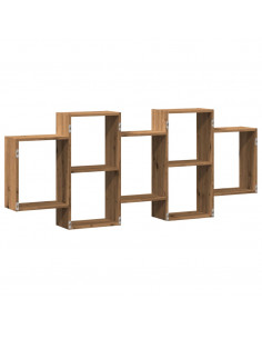 Scaffale a Parete Rovere Artigianale 159x18x65 cm in Truciolato