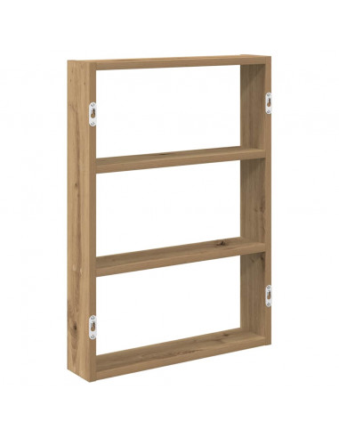 Scaffale a Parete Rovere Artigianale 43x9x60 cm Truciolato