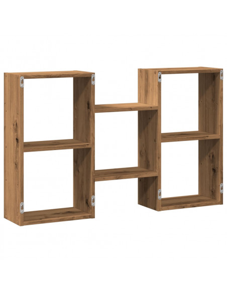 Scaffale a Parete Rovere Artigianale 96x18x60 cm in Truciolato