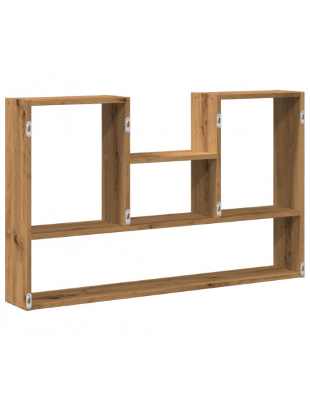 Scaffale a Parete Rovere Artigianale 99x15x60 cm in Truciolato