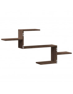 Scaffale a Parete Rovere Marrone 104x15x49 cm in Truciolato 2