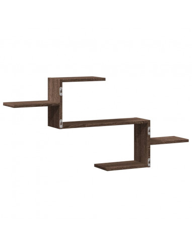 Scaffale a Parete Rovere Marrone 104x15x49 cm in Truciolato