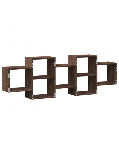 Scaffale a Parete Rovere Marrone 129x18x42 cm in Truciolato