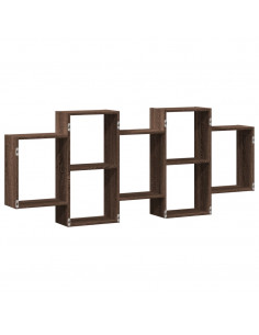 Scaffale a Parete Rovere Marrone 159x18x65 cm in Truciolato