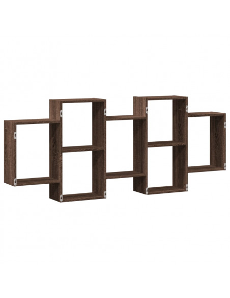 Scaffale a Parete Rovere Marrone 159x18x65 cm in Truciolato