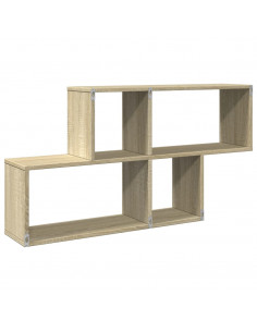 Scaffale a Parete Rovere Sonoma 100x20x53cm Legno Multistrato