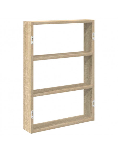 Scaffale a Parete Rovere Sonoma 43x9x60 cm in Truciolato