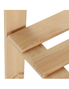 Scaffale ad Angolo 5 Livelli 82,5x82,5x170 cm Massello di Pino