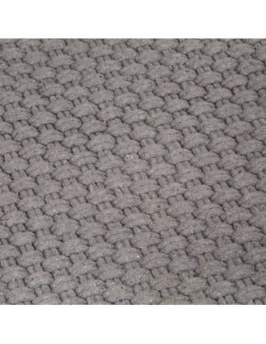 Tappeto Rettangolare Grigio 120x180 cm in Cotone