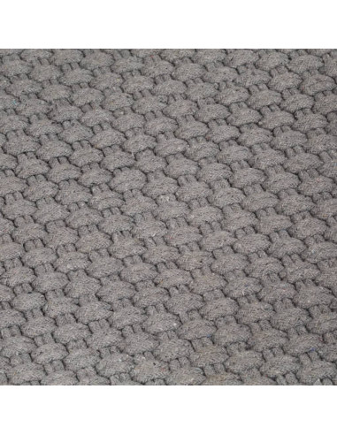 Tappeto Rettangolare Grigio 160x230 cm in Cotone