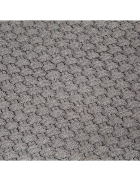 Tappeto Rettangolare Grigio 160x230 cm in Cotone