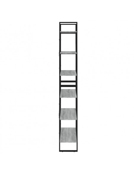 Scaffale Alto Grigio Sonoma 80x30x210 cm in Legno Multistrato