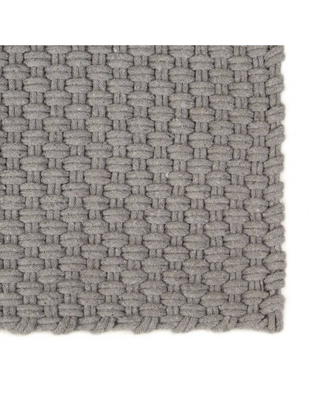 Tappeto Rettangolare Grigio 200x300 cm in Cotone