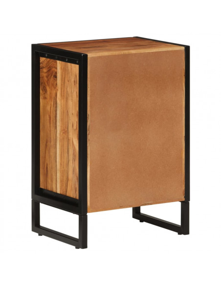 Mobile da Bagno 40x30x60 cm in Legno Massello di Acacia e Ferro
