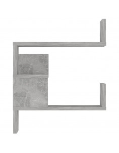 Scaffale Angolare a Muro Grigio Cemento 40x40x50 cm Multistrato