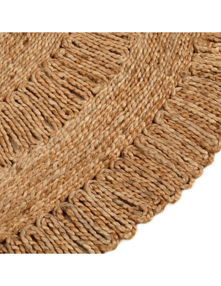 Tappeto Lavorato a Mano in Juta Intrecciata 150 cm Rotondo