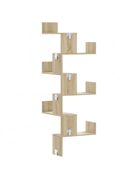 Scaffale Angolare a Muro Sonoma 45x45x147 cm Legno Multistrato