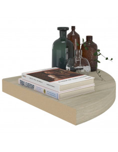 Scaffale Angolare a Parete Rovere 35x35x3,8 cm in MDF