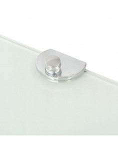 Scaffale Angolare con Supporto in Cristallo Vetro Chiaro 25x25 cm 2