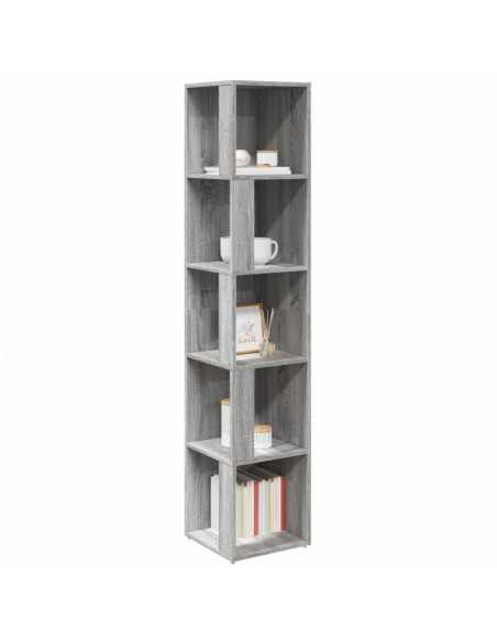 Scaffale Angolare Grigio Sonoma 33x33x164,5cm Legno Multistrato