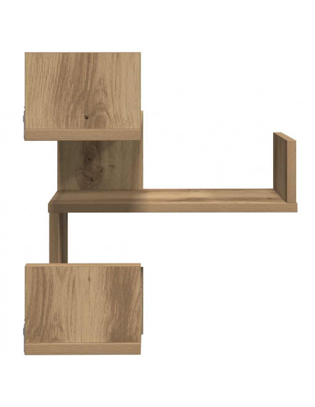 Scaffale Angolare Muro Artigianale 40x40x49,5 cm in Truciolato