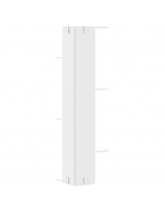 Scaffale Angolare Muro Bianco 36,5x36,5x140cm Legno Multistrato 2