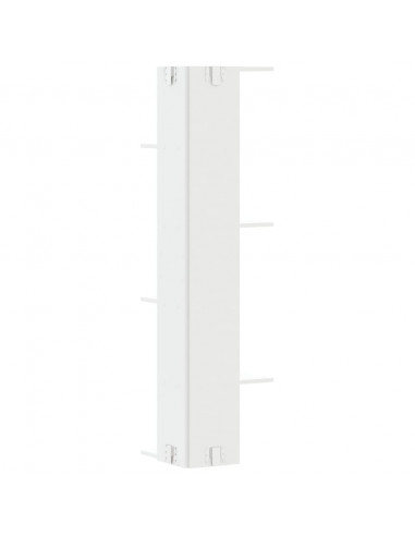 Scaffale Angolare Muro Bianco 36,5x36,5x140cm Legno Multistrato