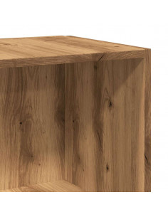 Scaffale Angolare Rovere Artigianale 33x33x132 cm in Truciolato 2