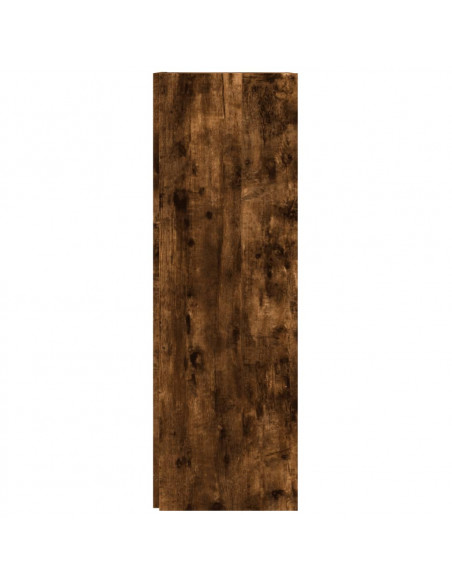 Scaffale Angolare Rovere Fumo 33x33x100 cm Legno Multistrato